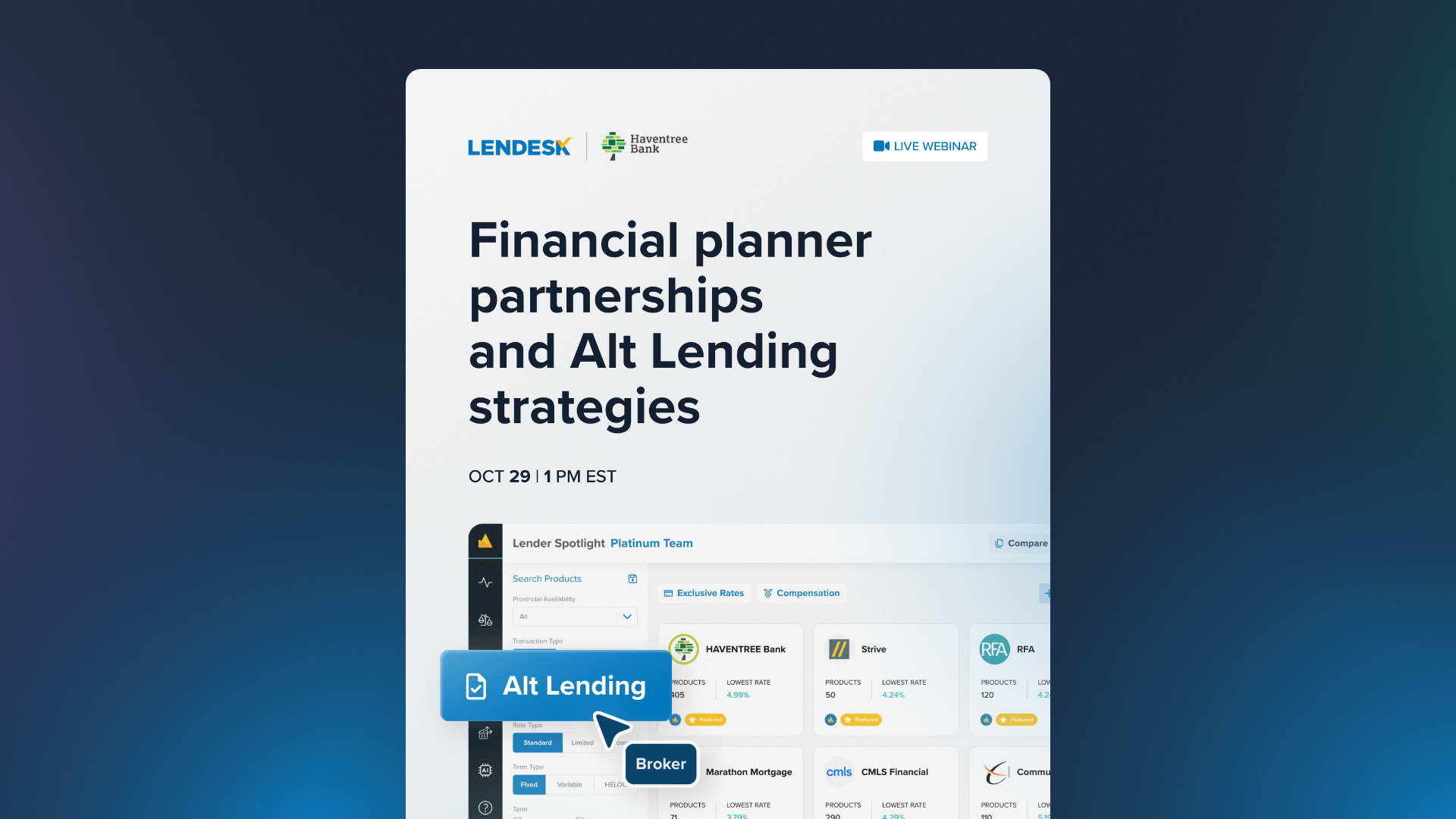 Haventree Alt Lending Webinar | Lendesk